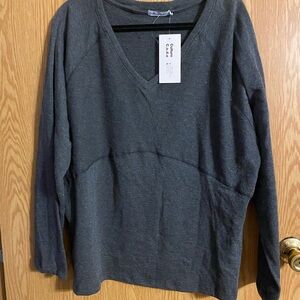 Culture code Gray V-Neck Sweater